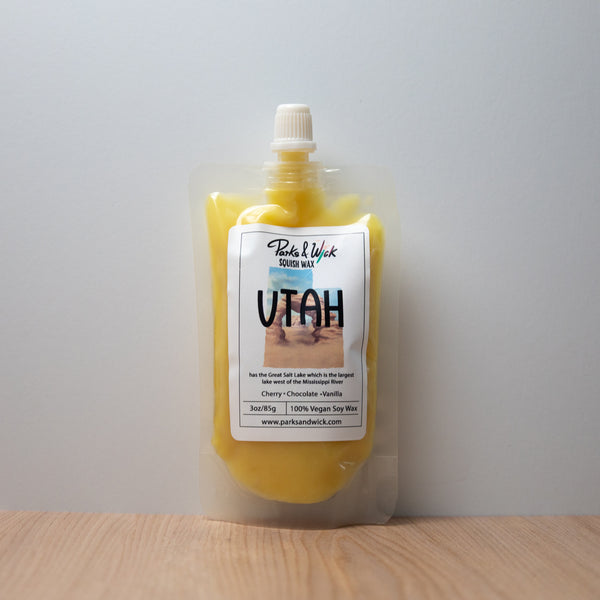 Utah State Squish Wax | Vegan Soy Wax | Parks and Wick