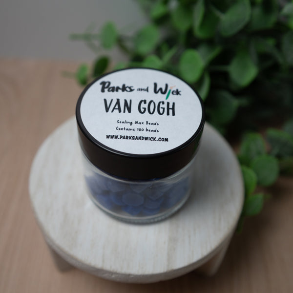 Van Gogh Blue Wax Seal Beads