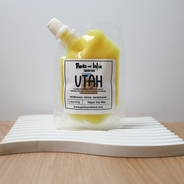 Utah State Squish Wax | Vegan Soy Wax | Parks and Wick